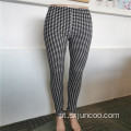 Leggings Houndstooth personalizados da moda feminina